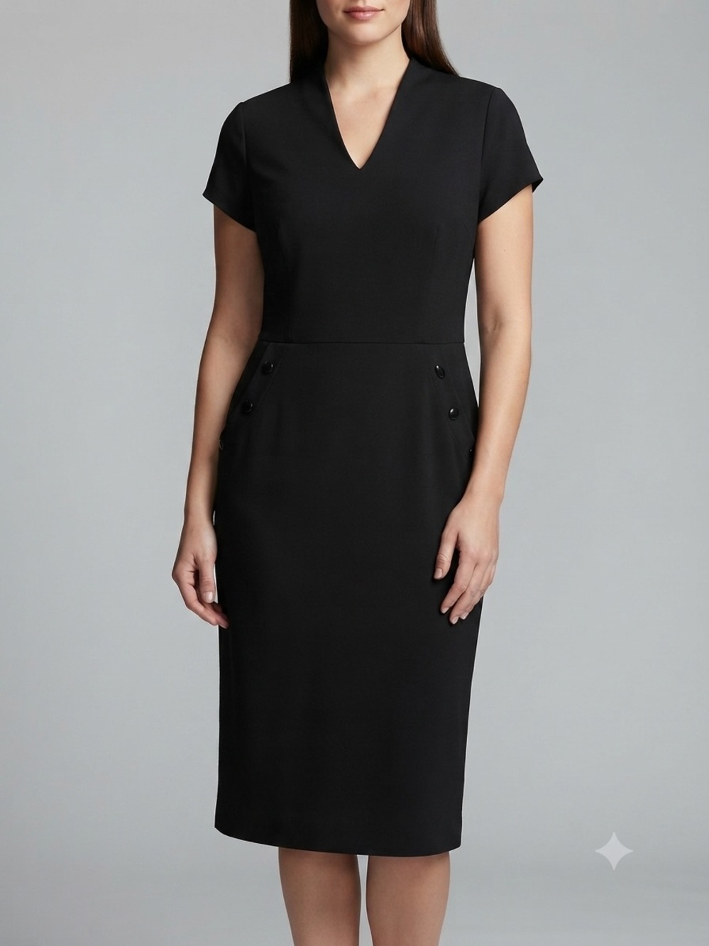 JONES WEAR Day To Dinner Sheath Dress 16 20.5” p2p Black $90 Retail NWT*